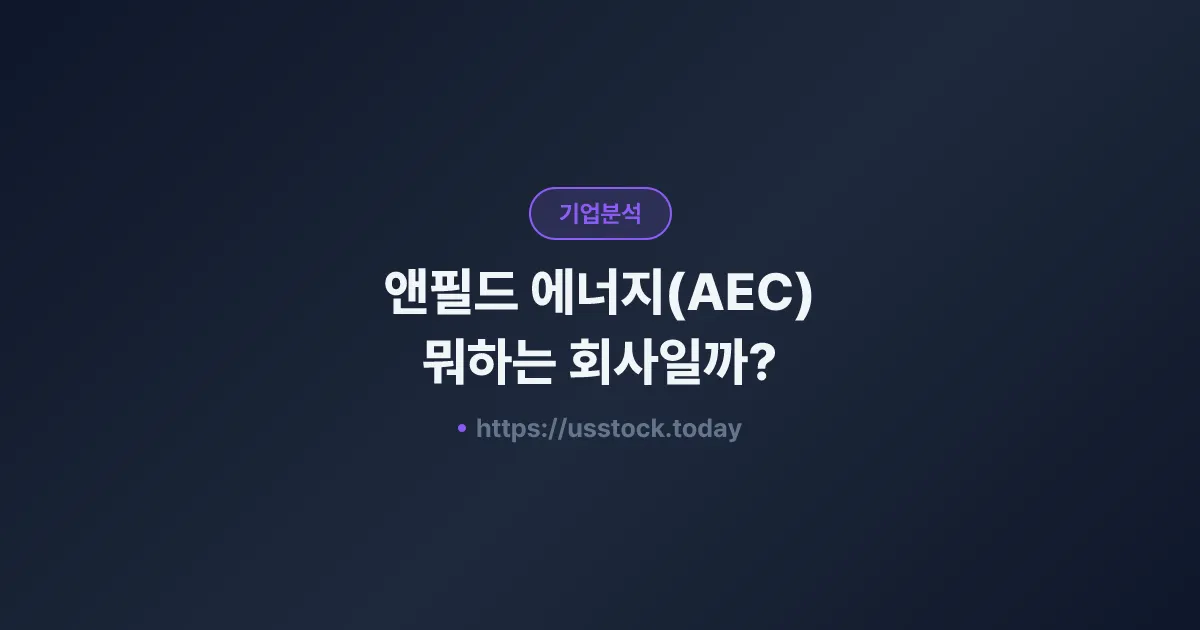 앤필드 에너지(AEC) 뭐하는 회사일까? - 주가 전망·실적·시총·관련주·본사 총정리