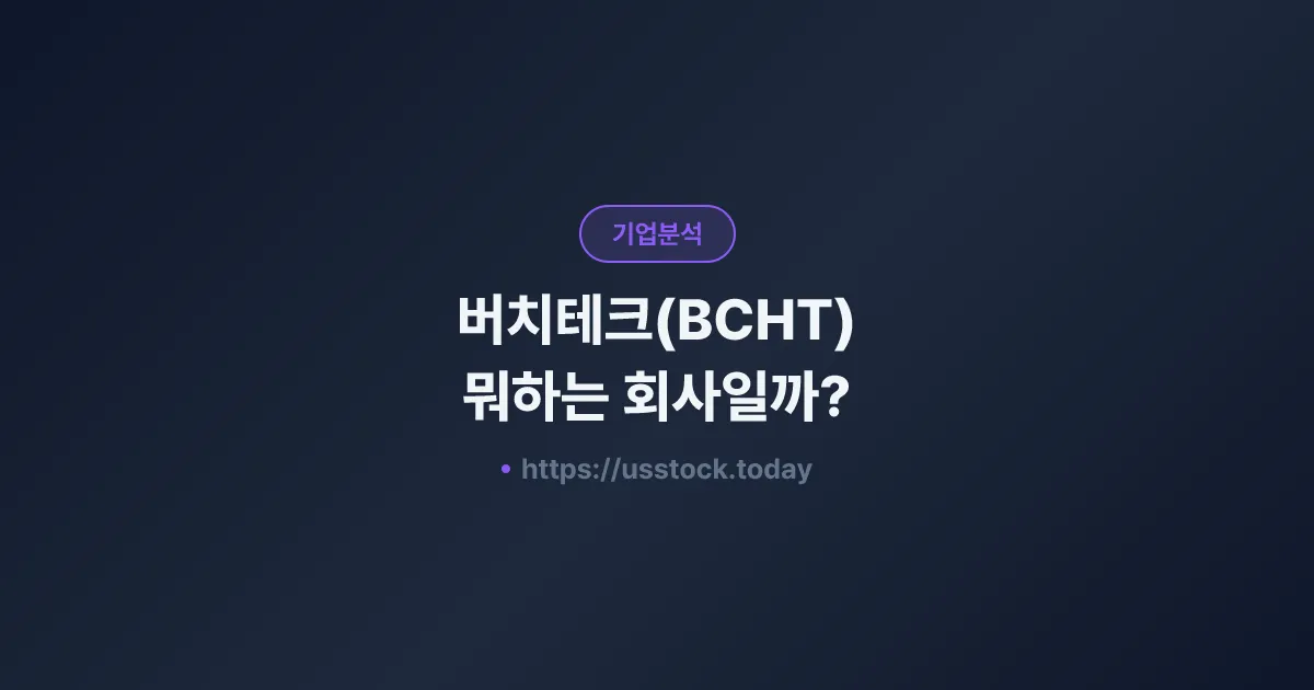 버치테크(BCHT) 뭐하는 회사일까? - 주가 전망·실적·시총·관련주·본사 총정리
