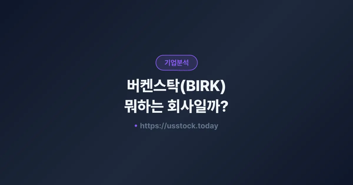 버켄스탁(BIRK) 뭐하는 회사일까? - 주가 전망·실적·시총·관련주·본사 총정리