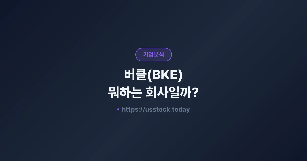 버클(BKE) 뭐하는 회사일까? - 주가 전망·실적·시총·관련주·본사 총정리