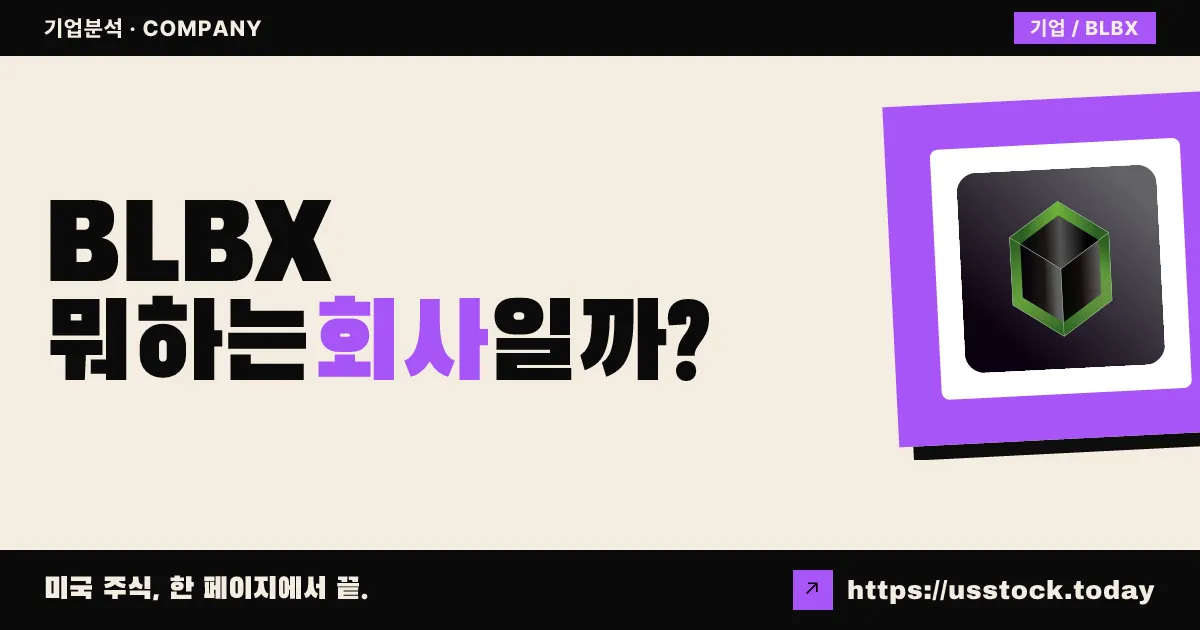리얼로이스(BLBX) 뭐하는 회사일까? - 주가 전망·실적·시총·관련주·본사 총정리