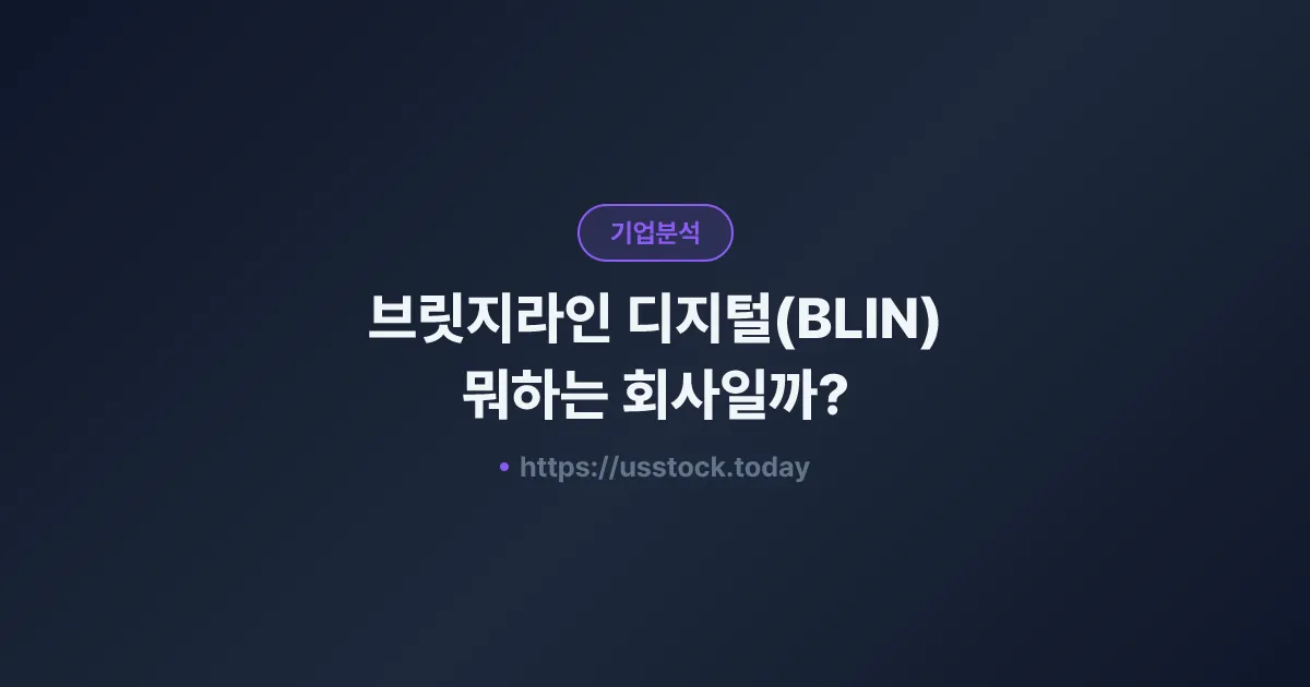 브릿지라인 디지털(BLIN) 뭐하는 회사일까? - 주가 전망·실적·시총·관련주·본사 총정리