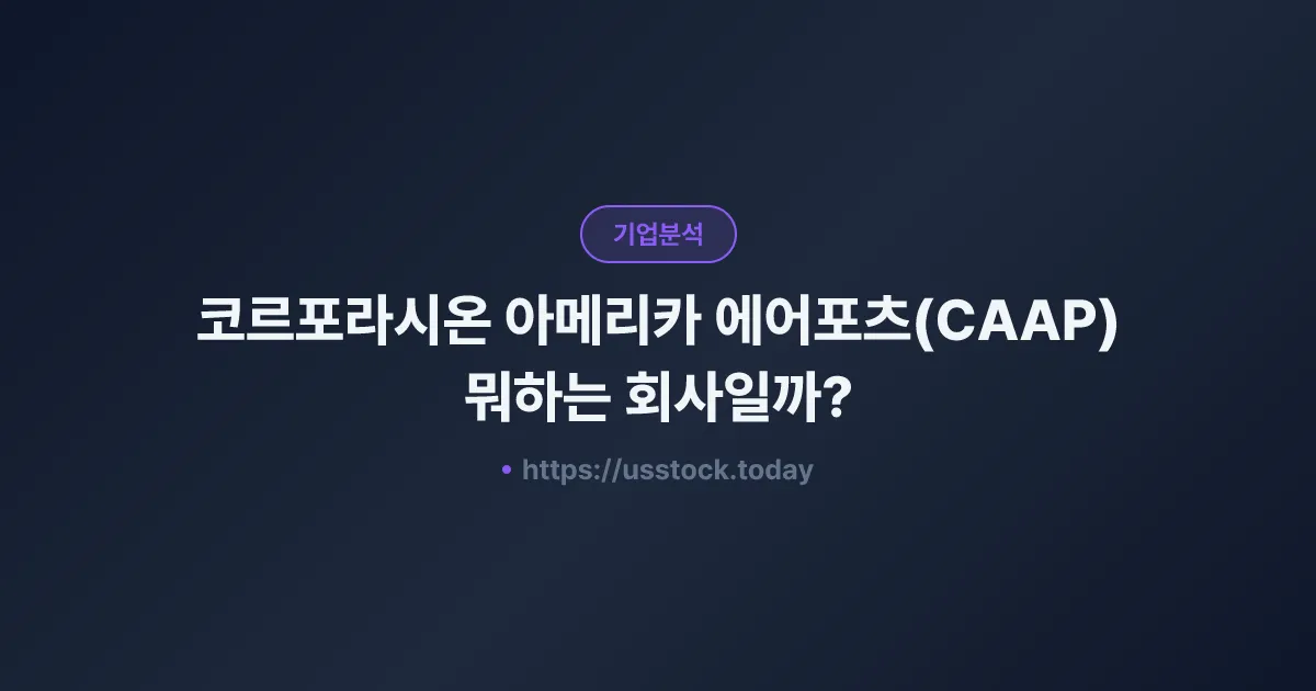코르포라시온 아메리카 에어포츠(CAAP) 뭐하는 회사일까? - 주가 전망·실적·시총·관련주·본사 총정리