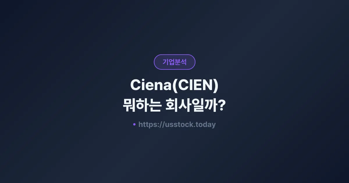 Ciena(CIEN) 뭐하는 회사일까? - 주가 전망·실적·시총·관련주·본사 총정리