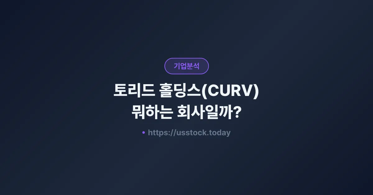 토리드 홀딩스(CURV) 뭐하는 회사일까? - 주가 전망·실적·시총·관련주·본사 총정리
