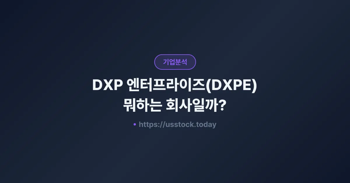 DXP 엔터프라이즈(DXPE) 뭐하는 회사일까? - 주가 전망·실적·시총·관련주·본사 총정리