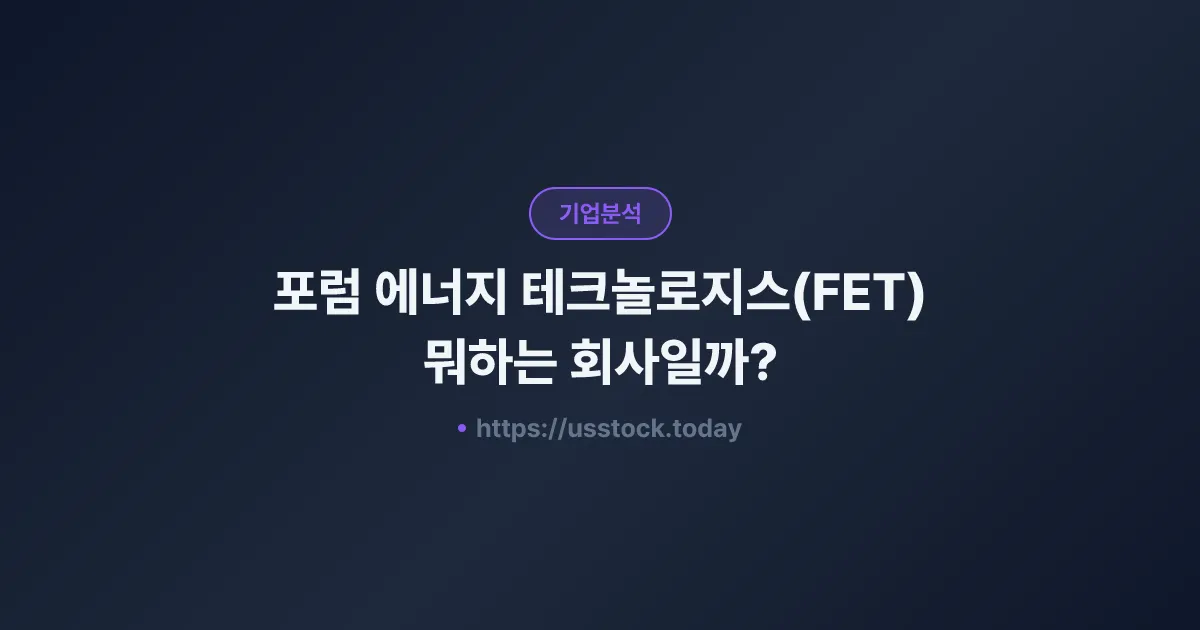 포럼 에너지 테크놀로지스(FET) 뭐하는 회사일까? - 주가 전망·실적·시총·관련주·본사 총정리