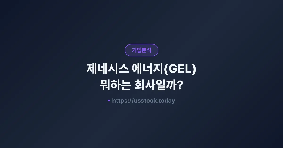 제네시스 에너지(GEL) 뭐하는 회사일까? - 주가 전망·실적·시총·관련주·본사 총정리