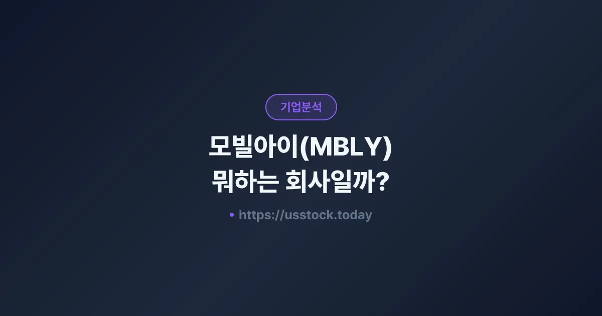 모빌아이(MBLY) 뭐하는 회사일까? - 주가 전망·실적·시총·관련주·본사 총정리