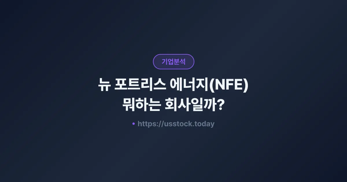 뉴 포트리스 에너지(NFE) 뭐하는 회사일까? - 주가 전망·실적·시총·관련주·본사 총정리