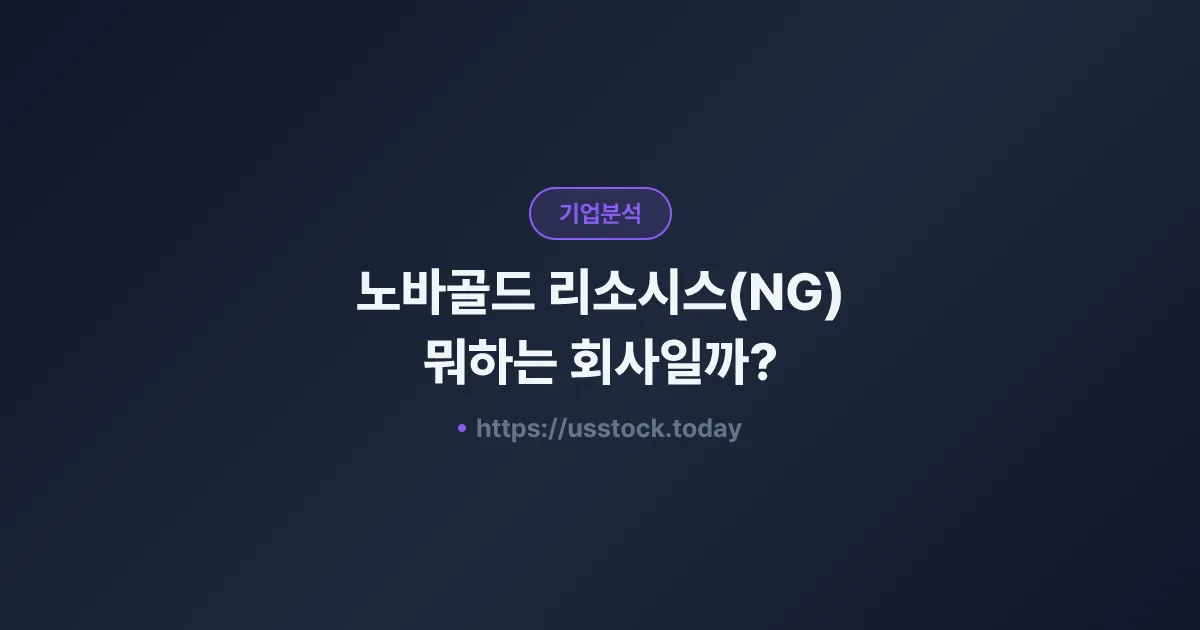 노바골드 리소시스(NG) 뭐하는 회사일까? - 주가 전망·실적·시총·관련주·본사 총정리