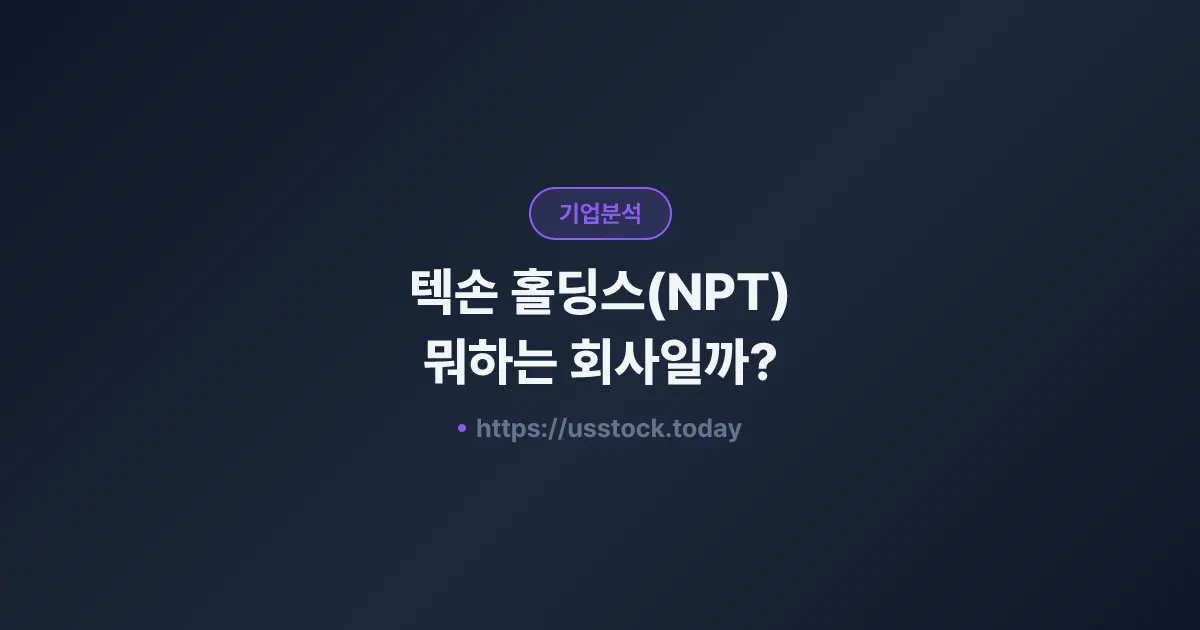 텍손 홀딩스(NPT) 뭐하는 회사일까? - 주가 전망·실적·시총·관련주·본사 총정리