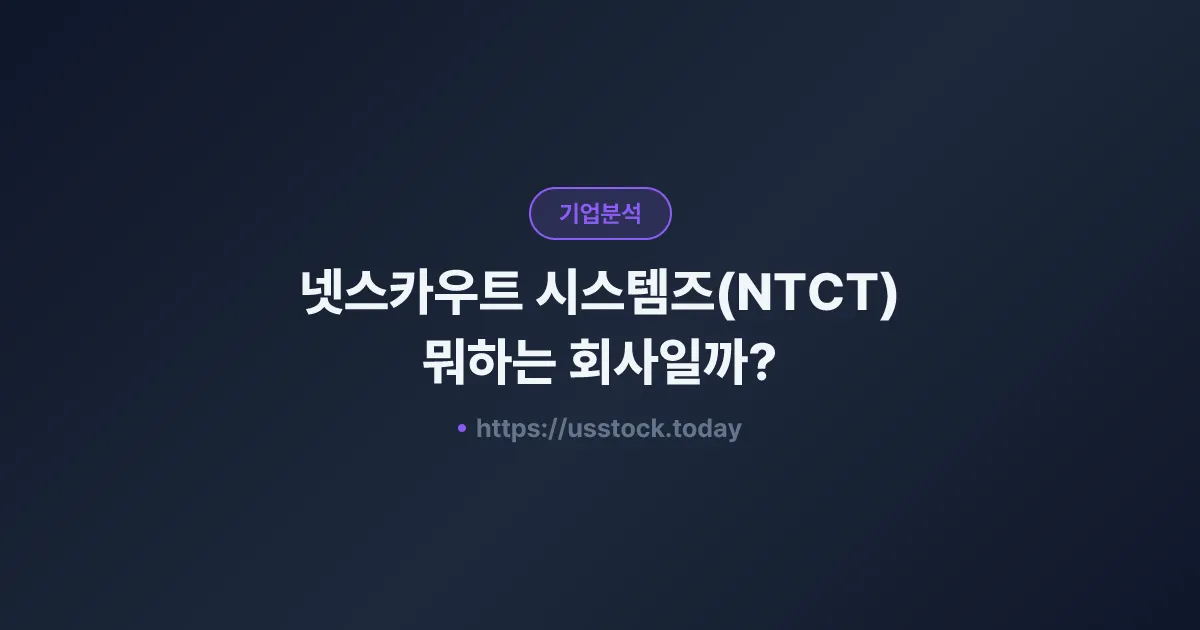 넷스카우트 시스템즈(NTCT) 뭐하는 회사일까? - 주가 전망·실적·시총·관련주·본사 총정리