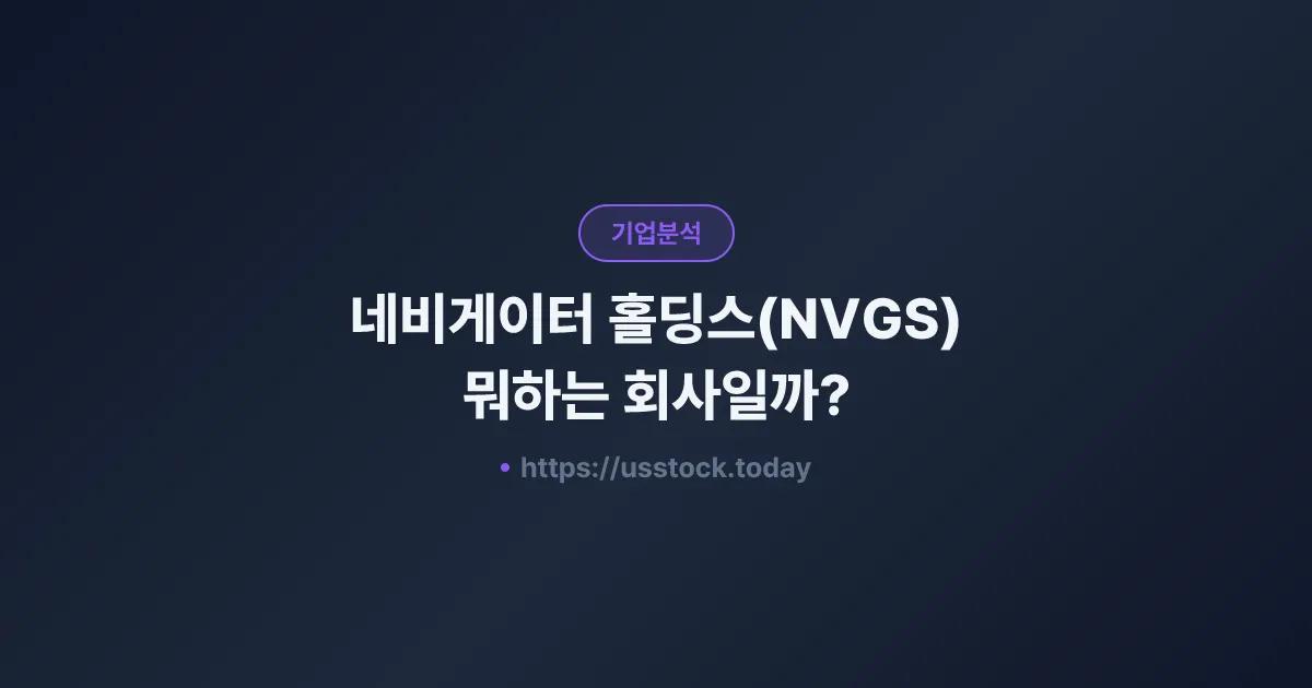 네비게이터 홀딩스(NVGS) 뭐하는 회사일까? - 주가 전망·실적·시총·관련주·본사 총정리