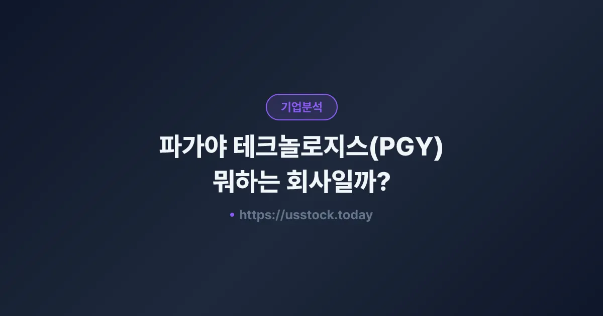 파가야 테크놀로지스(PGY) 뭐하는 회사일까? - 주가 전망·실적·시총·관련주·본사 총정리