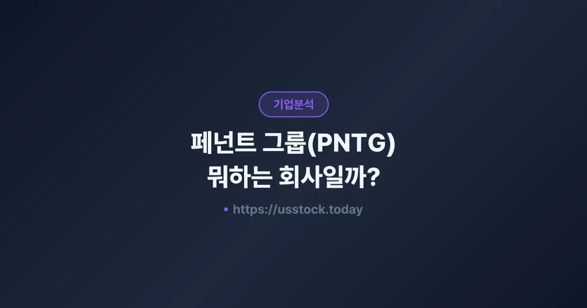 페넌트 그룹(PNTG) 뭐하는 회사일까? - 주가 전망·실적·시총·관련주·본사 총정리