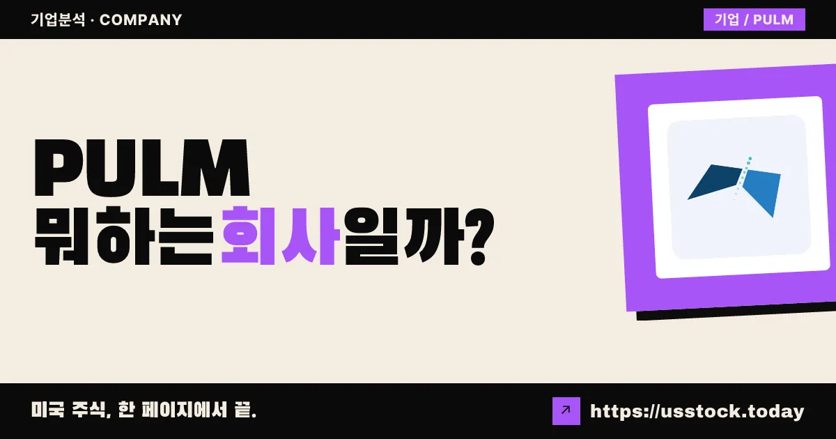 펄마트릭스(PULM) 뭐하는 회사일까? - 주가 전망·실적·시총·관련주·본사 총정리
