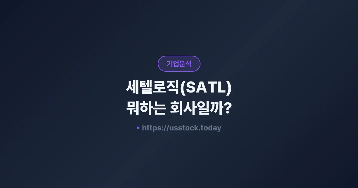 세텔로직(SATL) 뭐하는 회사일까? - 주가 전망·실적·시총·관련주·본사 총정리