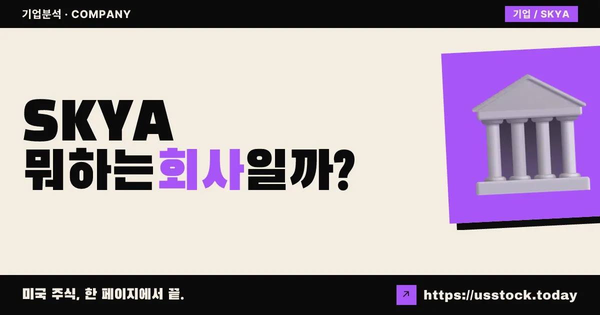 스카이AI(SKYA) 뭐하는 회사일까? - 주가 전망·실적·시총·관련주·본사 총정리