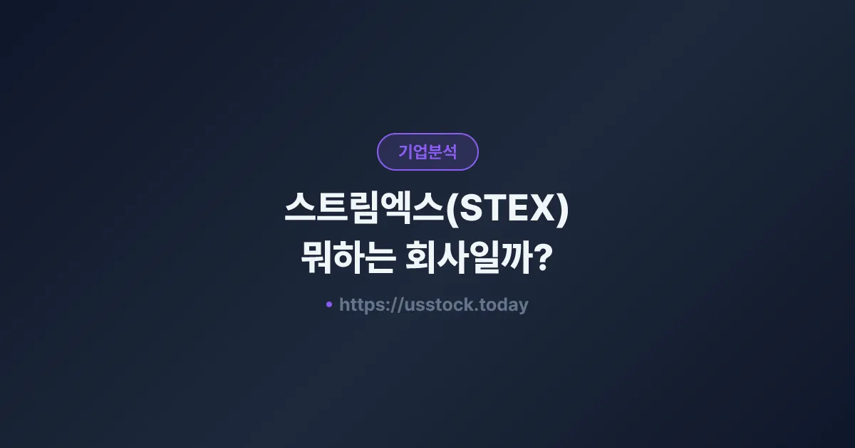 스트림엑스(STEX) 뭐하는 회사일까? - 주가 전망·실적·시총·관련주·본사 총정리