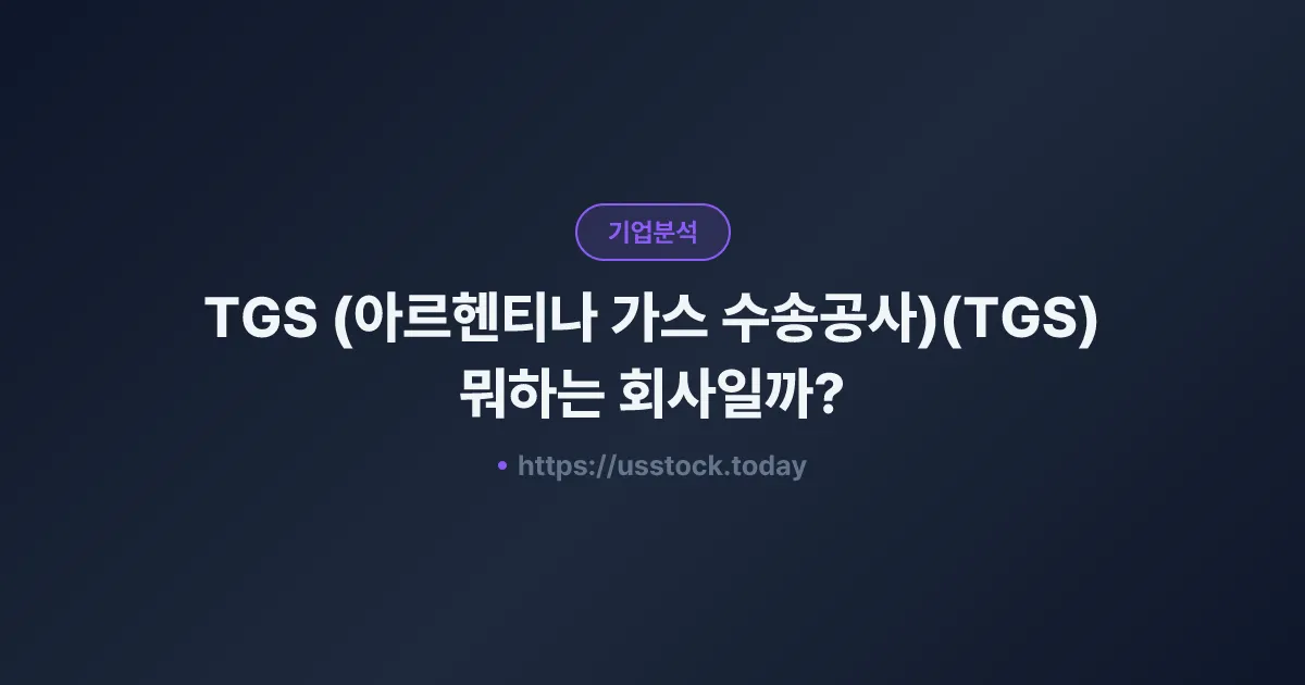 TGS (아르헨티나 가스 수송공사)(TGS) 뭐하는 회사일까? - 주가 전망·실적·시총·관련주·본사 총정리