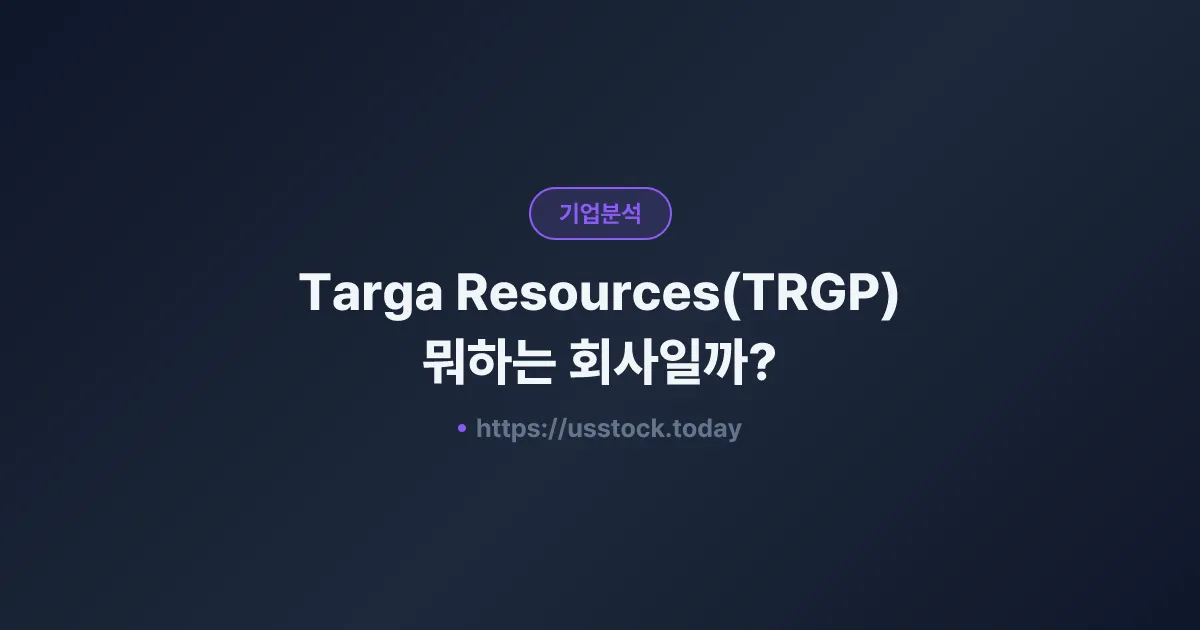 Targa Resources(TRGP) 뭐하는 회사일까? - 주가 전망·실적·시총·관련주·본사 총정리
