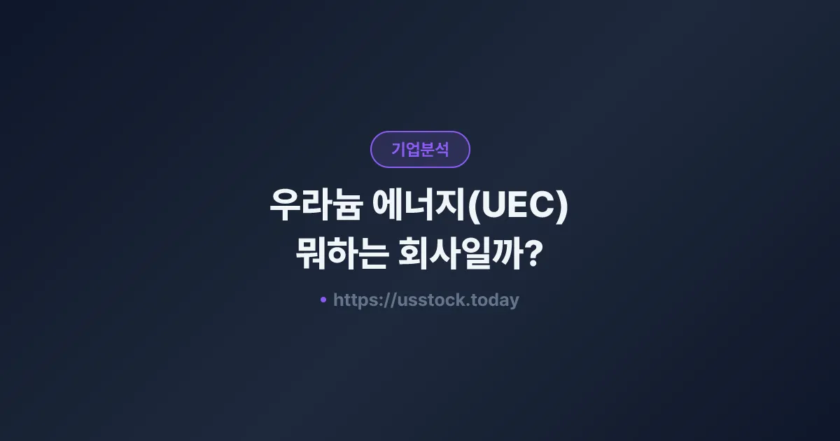 우라늄 에너지(UEC) 뭐하는 회사일까? - 주가 전망·실적·시총·관련주·본사 총정리