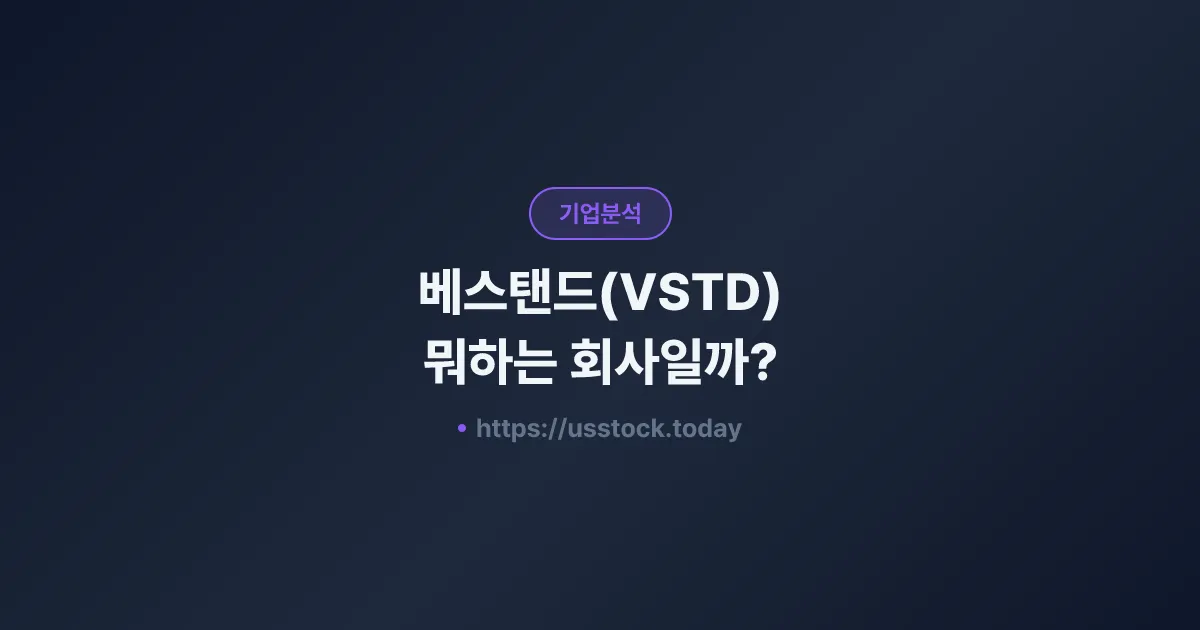 베스탠드(VSTD) 뭐하는 회사일까? - 주가 전망·실적·시총·관련주·본사 총정리