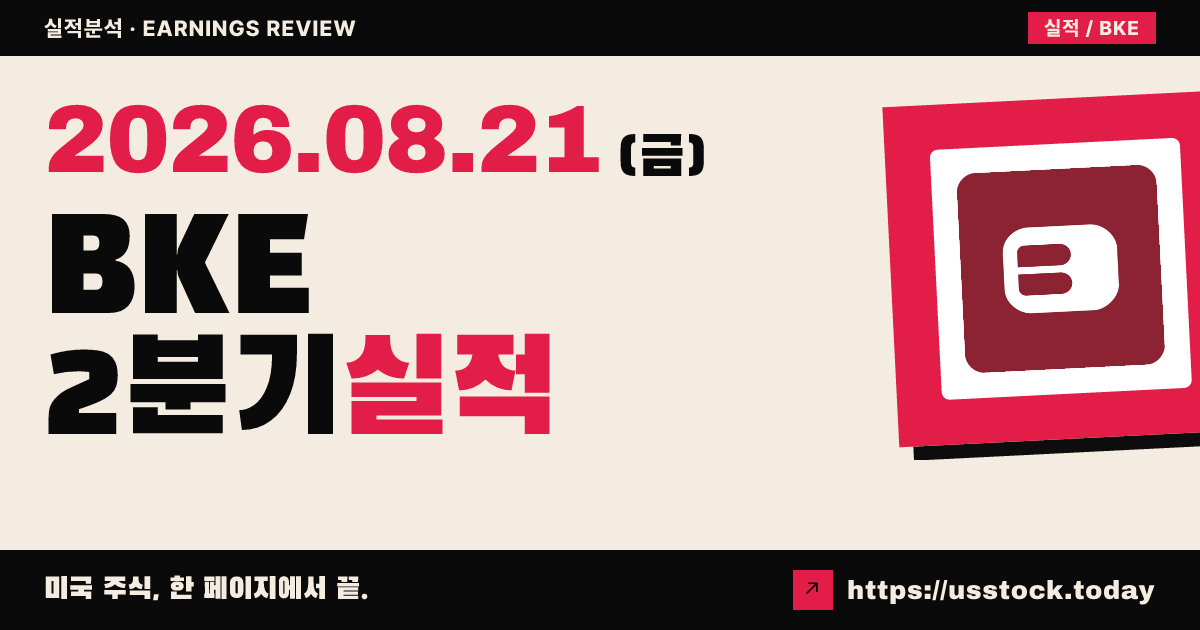 부클($BKE) 2026회계연도 2분기 실적 분석 — 매출·주당순이익 예상 상회, 시간외 상승