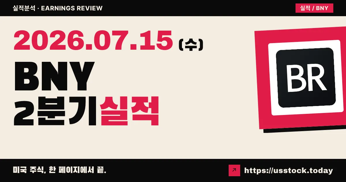 뱅크 오브 뉴욕 멜론($BNY) 2026년 2분기 실적 분석 — 매출·이익 모두 예상 상회, 주가는 보합