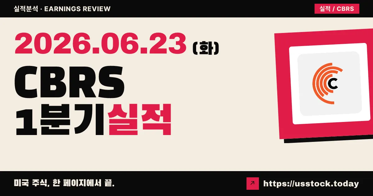세레브라스($CBRS) 2026년 1분기 실적 분석 — 매출 94% 급증·첫 어닝 서프라이즈, 마진 가이던스에 주가 약세
