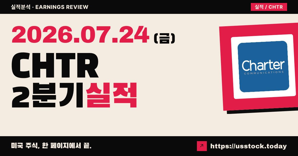차터 커뮤니케이션스($CHTR) 2026년 2분기 실적 분석 — EPS는 예상 상회, 그러나 초고속인터넷 가입자 17만 명 순감
