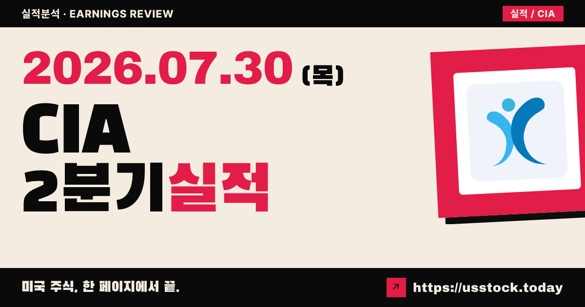 시티즌스($CIA) 2026년 2분기 실적 분석 — 공식 수치 미확정, 시장은 소폭 상승 반응
