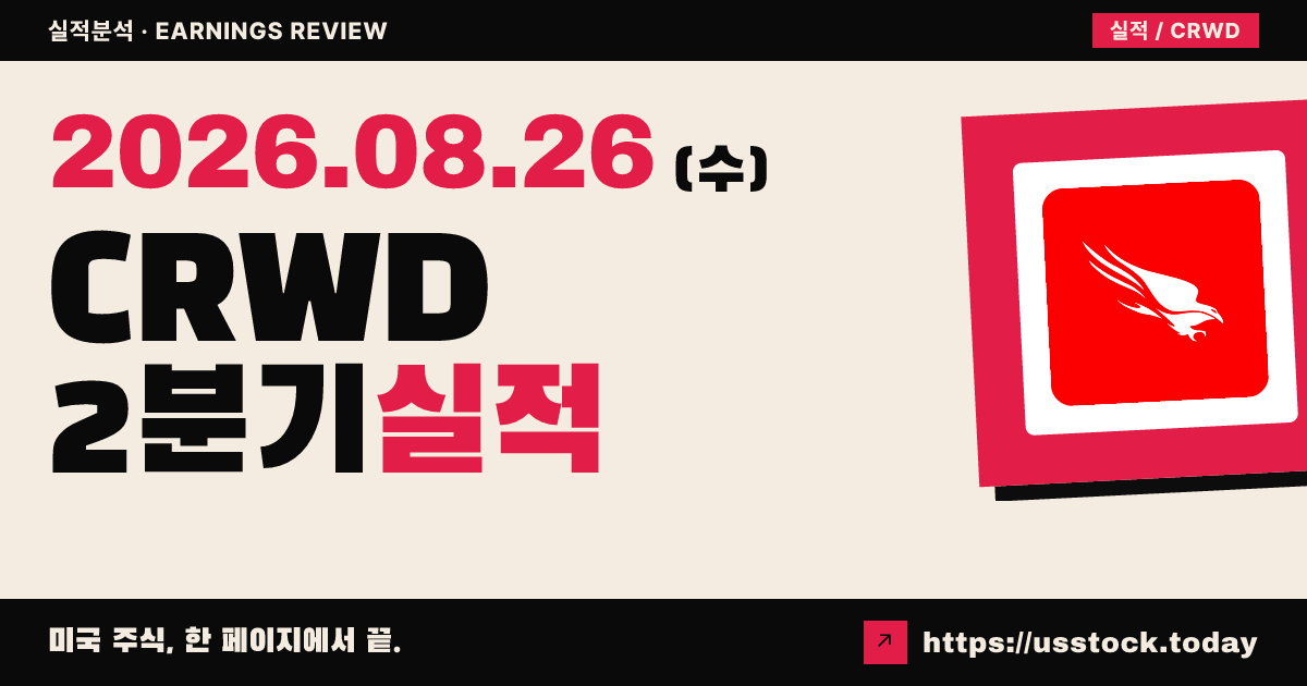 크라우드스트라이크($CRWD) 2027회계연도 2분기 실적 분석 — 매출·조정 주당순이익 동시 상회, 연간 가이던스 상향