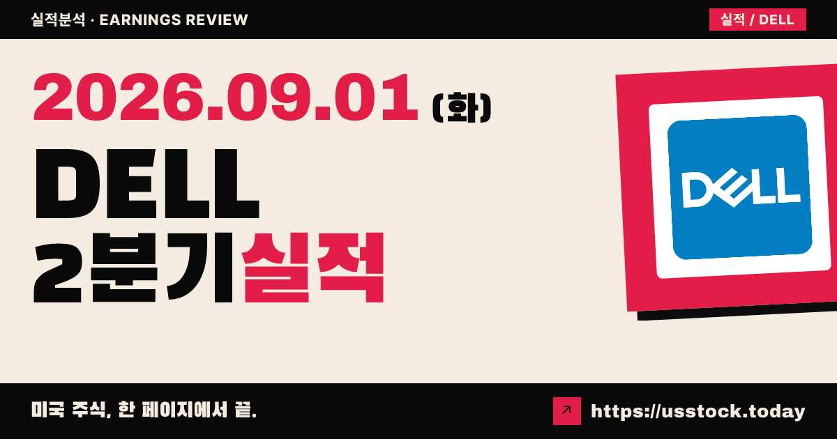 델 테크놀로지스($DELL) 2027회계연도 2분기 실적 분석: 조정 주당순이익 대폭 상회·연간 가이던스 상향