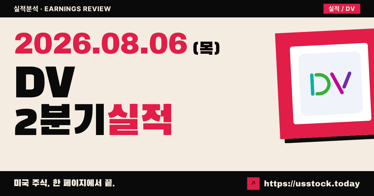 더블베리파이($DV) 2026년 2분기 실적 분석 — 매출·조정 주당순이익 예상 하회, 닐슨 인수 합의에 시간외 급등