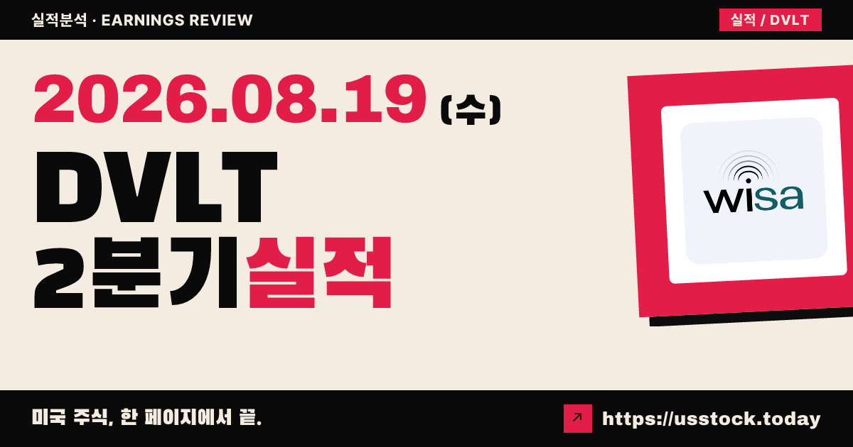 데이터볼트 AI($DVLT) 2026년 2분기 실적 분석 — 매출 예상 대폭 미달·연간 목표 유지에도 시간외 급락