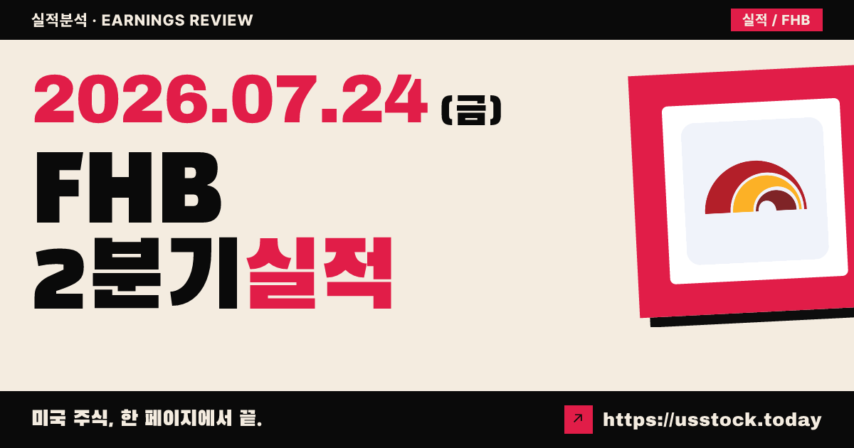 퍼스트 하와이안($FHB) 2026년 2분기 실적 분석 — 주당순이익 $0.60로 예상 상회 + 트라이코 인수 발표
