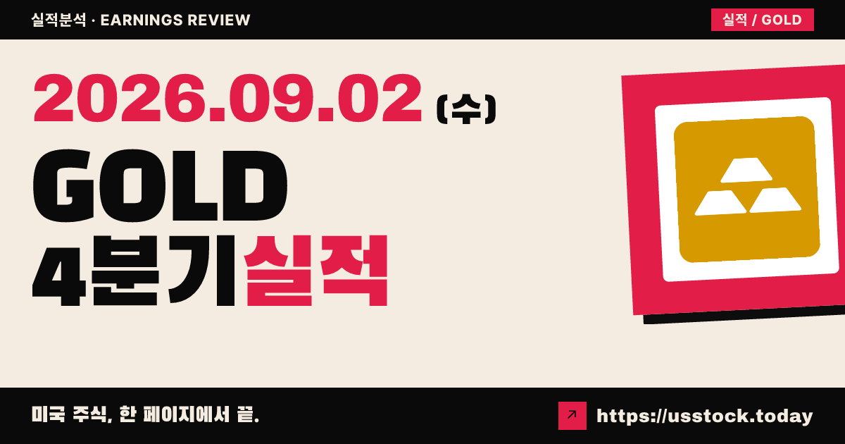 골드닷컴($GOLD) 2026회계연도 4분기 실적 분석 · EPS·매출 예상 하회, 시간외 약세