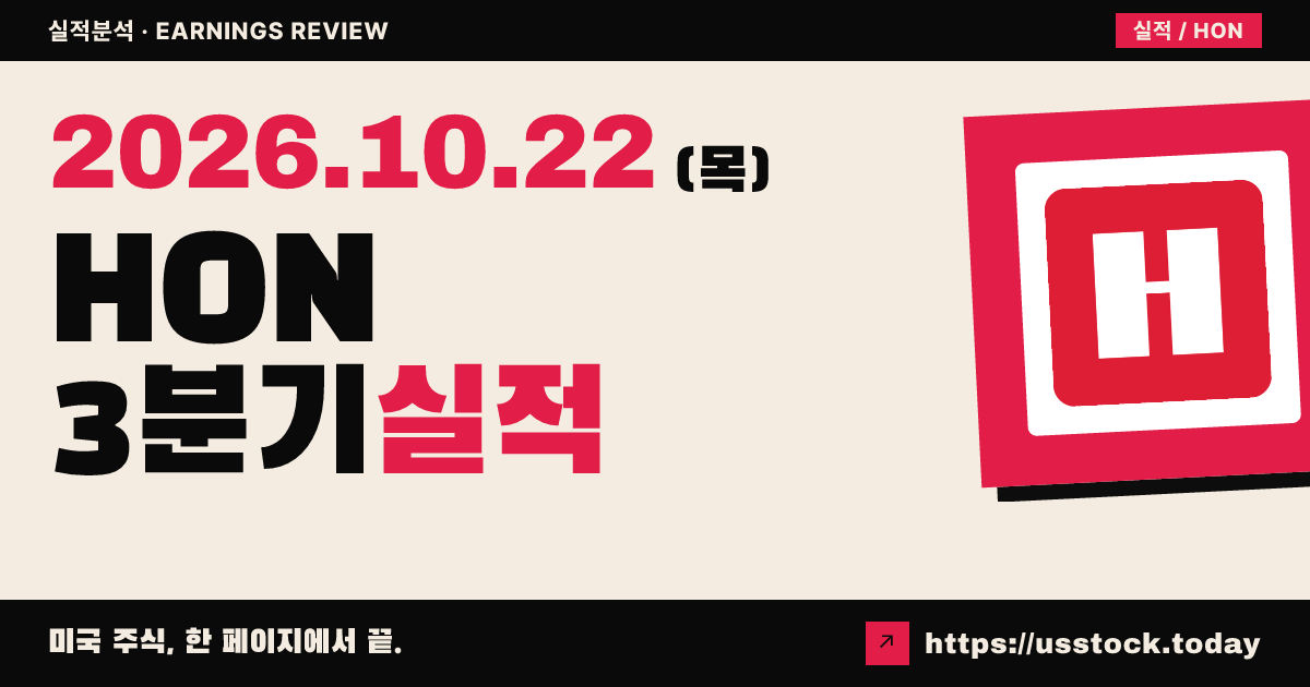 허니웰($HON) 2026회계연도 3분기 실적 분석: 조정 주당순이익 상회 · 연간 전망 상향