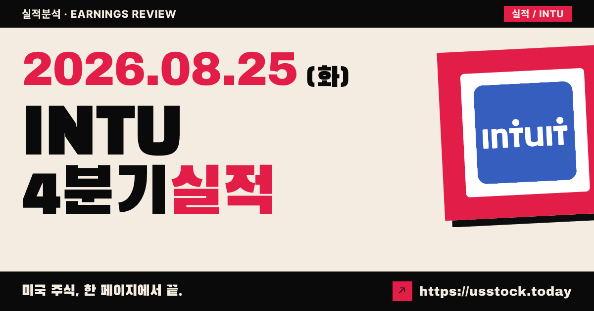 인튜잇($INTU) 2026회계연도 4분기 실적 분석 — 매출·조정 EPS 상회에도 내년 둔화 우려