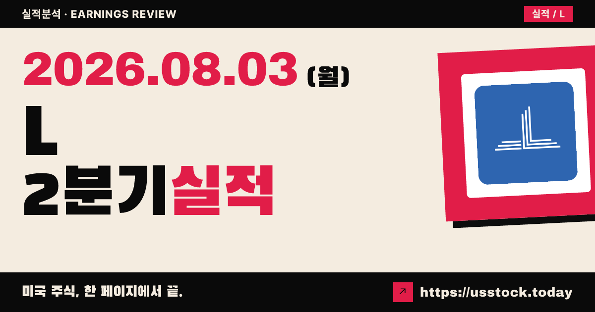 로우스($L) 2026년 2분기 실적 분석 — 귀속 순이익 4.44억 달러·주당 2.16달러, 호텔·파이프라인 견인