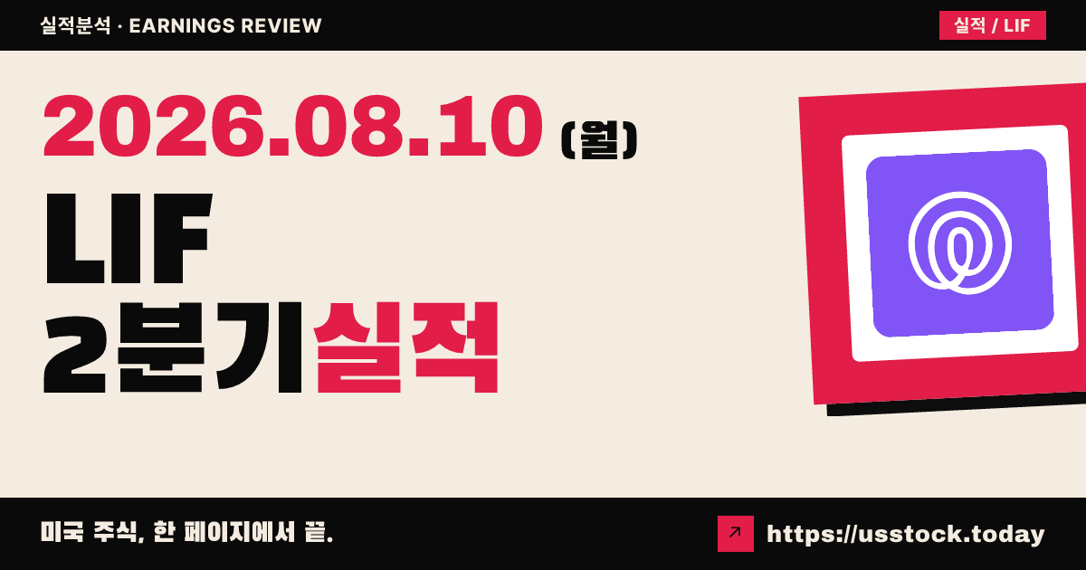 라이프360($LIF) 2026년 2분기 실적 분석 — 수치 미확정, 시간외 소폭 상승