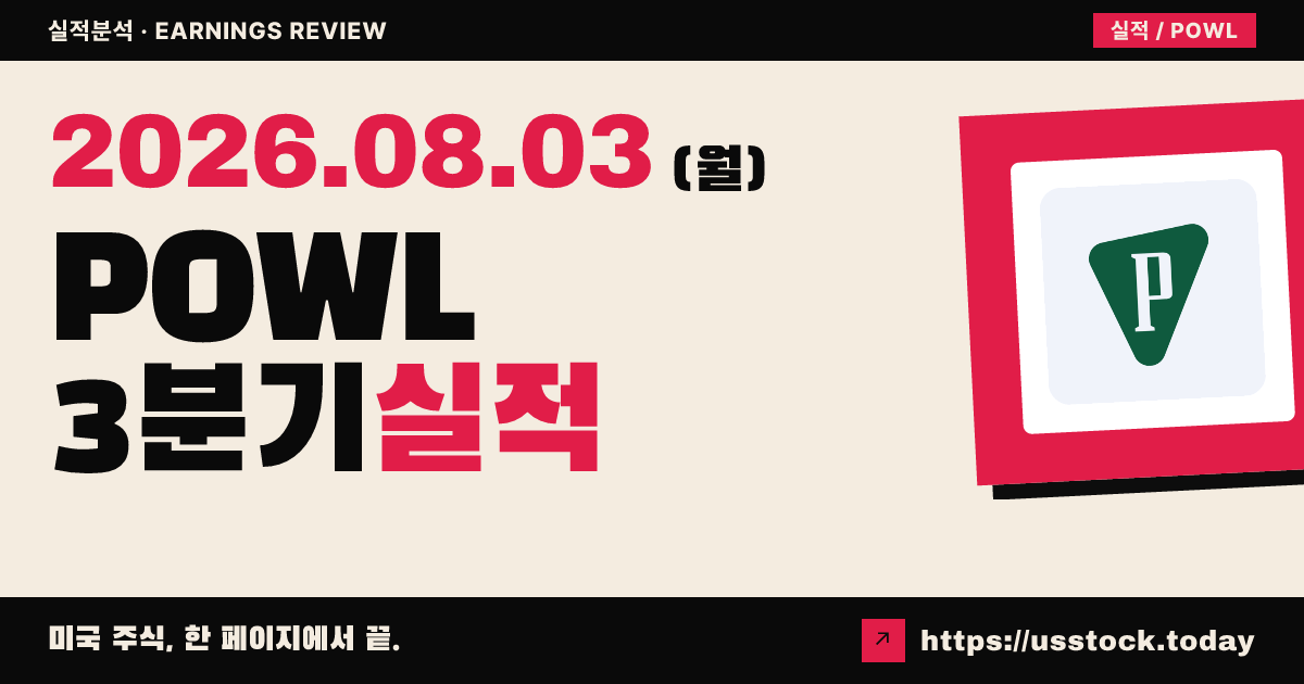 파월 인더스트리즈($POWL) 2026년 3분기 실적 분석 — 매출·EPS 예상 하회, 시간외 급락