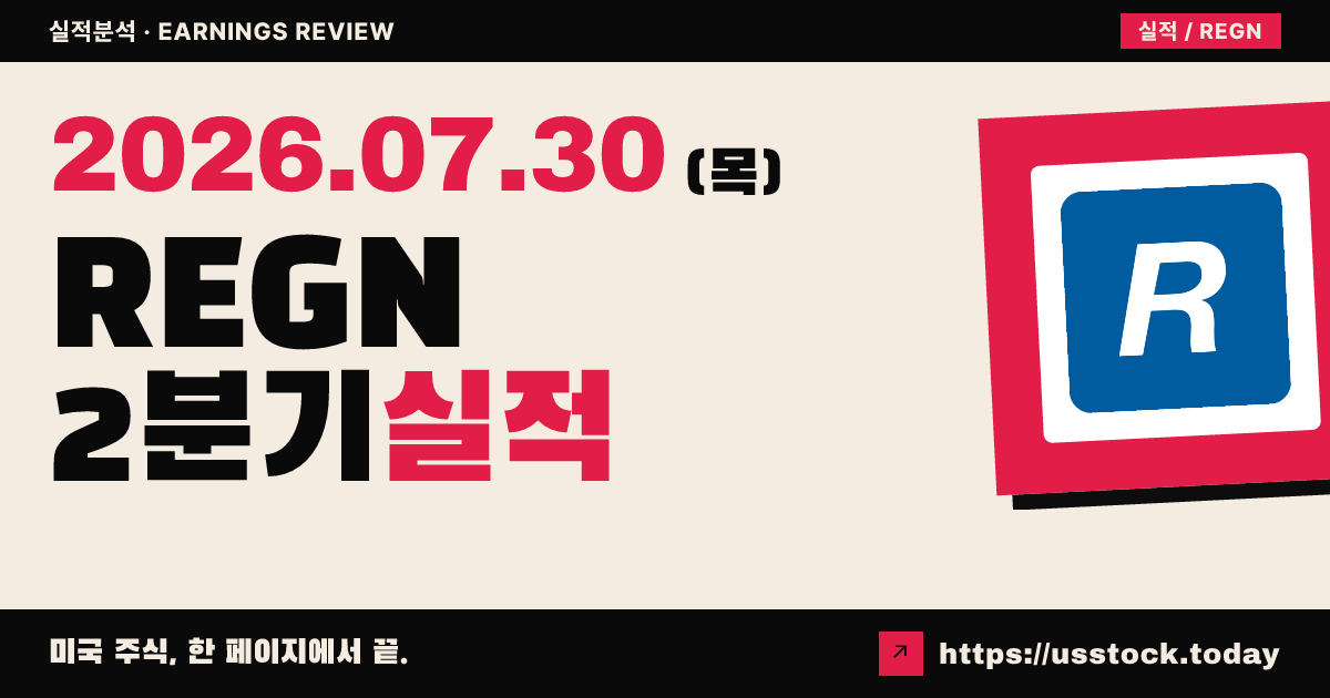리제네론 파마슈티컬스($REGN) 2026년 2분기 실적 분석 — 조정 주당순이익·매출 모두 큰 폭 상회, 시간외 강세