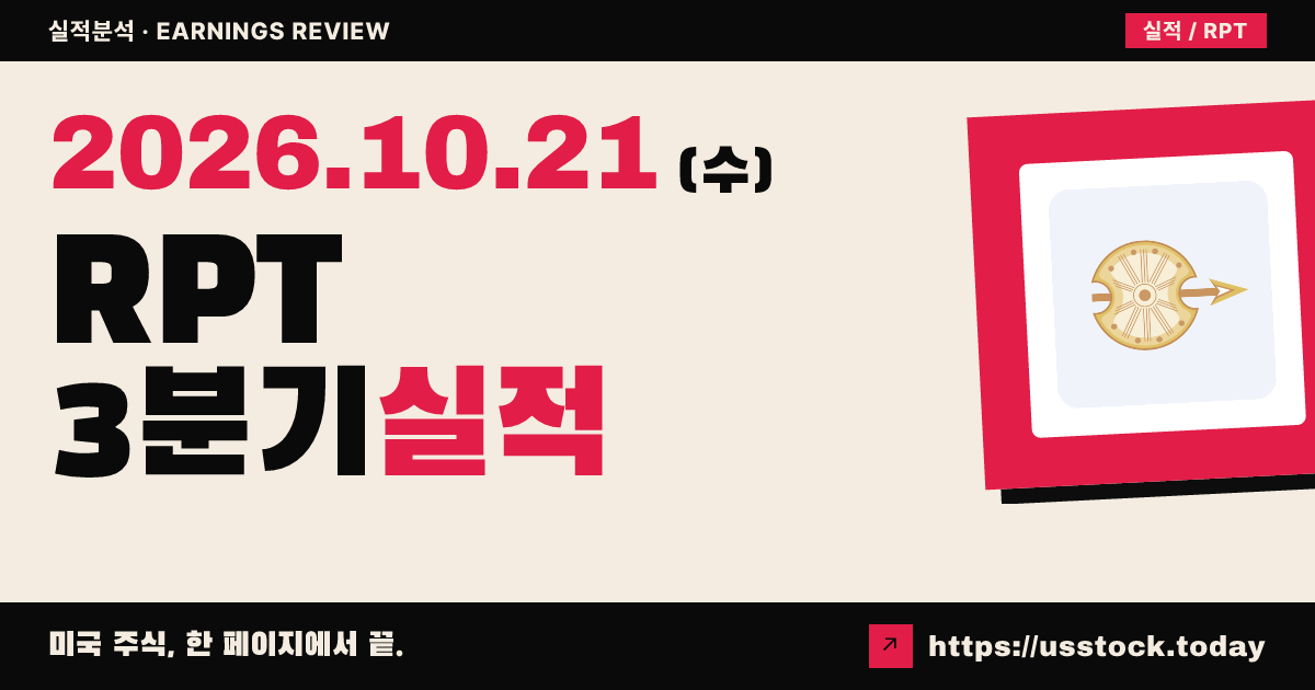 리듬 프로퍼티 트러스트($RPT) 2026년 3분기 실적 분석: 조정 주당순이익 예상 크게 상회