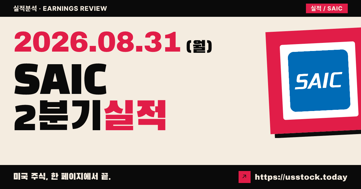 사이언스 애플리케이션즈 인터내셔널($SAIC) 2027회계연도 2분기 실적 분석: 매출·주당순이익 동시 상회, 연간 가이던스 상향