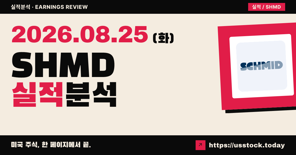 슈미드 그룹($SHMD) 2026년 상반기 실적 분석 — 매출 급증에도 마진 가이던스 하향