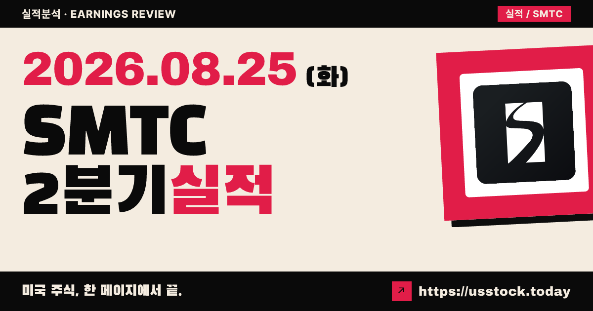 셈텍($SMTC) 2027회계연도 2분기 실적 분석 — 매출·조정EPS 예상 상회, 다음 분기 가이던스 강세