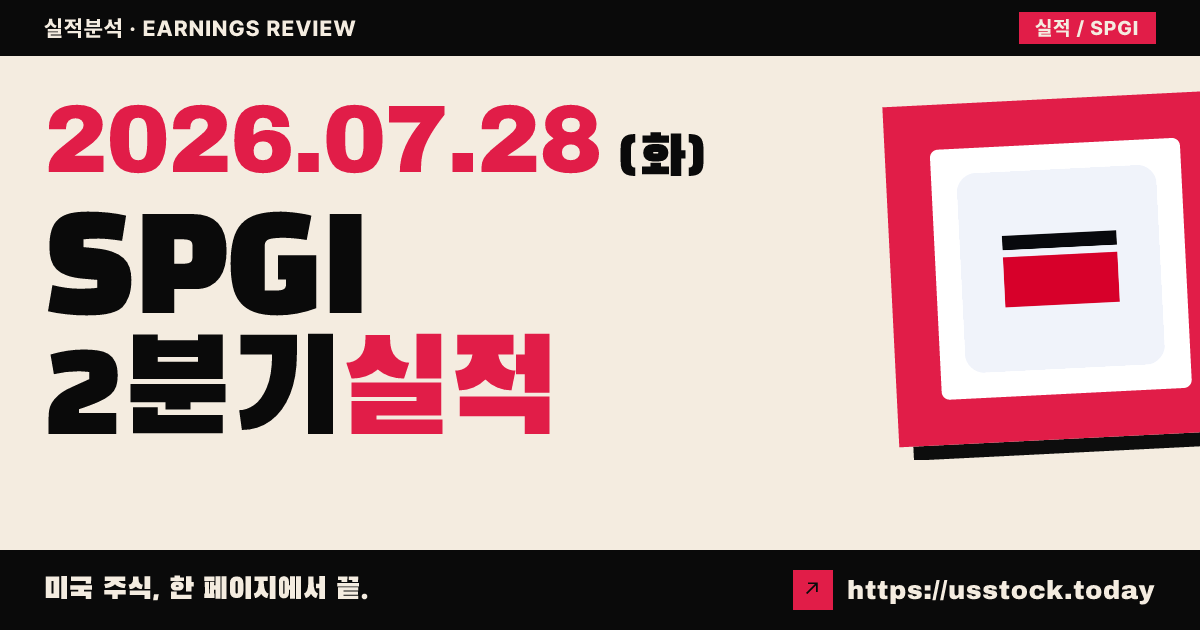 S&P 글로벌($SPGI) 2026년 2분기 실적 분석 — 매출 10% 성장·조정 EPS 23% 급증, 연간 전망 상향과 자사주 70억 달러